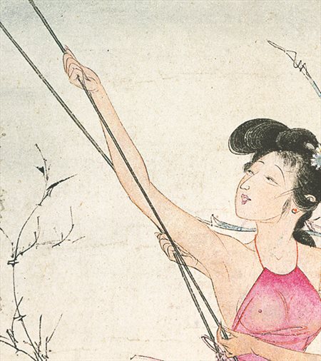 莲花-胡也佛的仕女画和最知名的金瓶梅秘戏图
